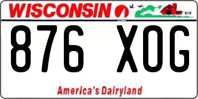 WI license plate 876XOG