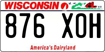 WI license plate 876XOH