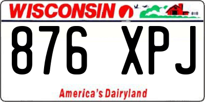 WI license plate 876XPJ