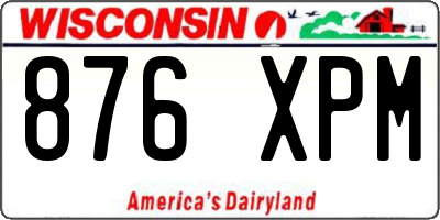 WI license plate 876XPM