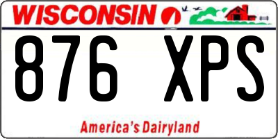 WI license plate 876XPS