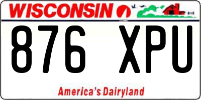 WI license plate 876XPU