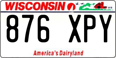 WI license plate 876XPY