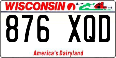 WI license plate 876XQD