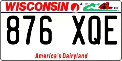 WI license plate 876XQE