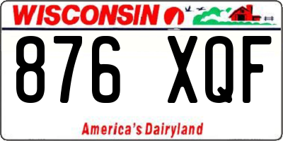 WI license plate 876XQF