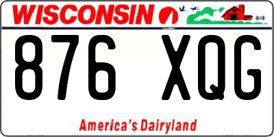 WI license plate 876XQG
