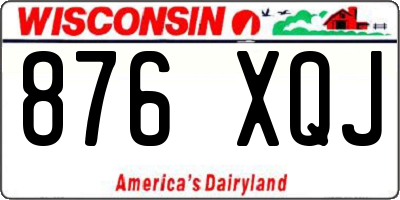WI license plate 876XQJ