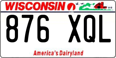 WI license plate 876XQL