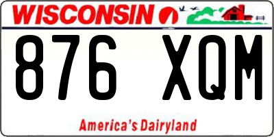 WI license plate 876XQM