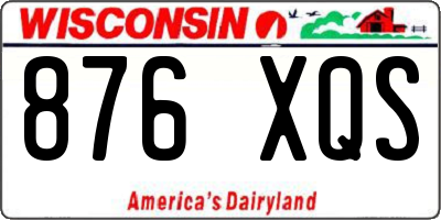 WI license plate 876XQS