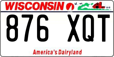 WI license plate 876XQT