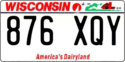 WI license plate 876XQY