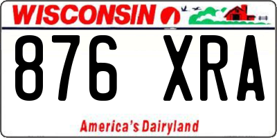 WI license plate 876XRA