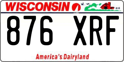 WI license plate 876XRF