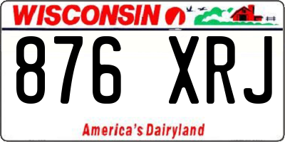 WI license plate 876XRJ