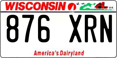 WI license plate 876XRN