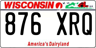 WI license plate 876XRQ