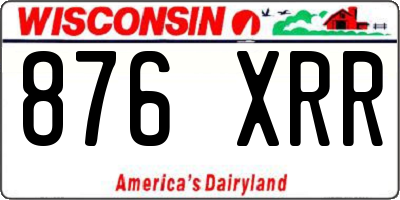 WI license plate 876XRR