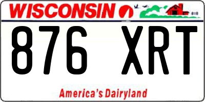WI license plate 876XRT