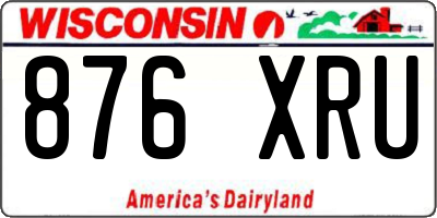 WI license plate 876XRU