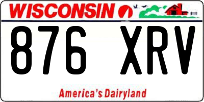 WI license plate 876XRV