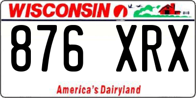 WI license plate 876XRX