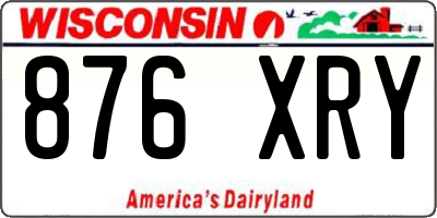 WI license plate 876XRY