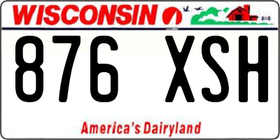WI license plate 876XSH