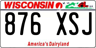 WI license plate 876XSJ