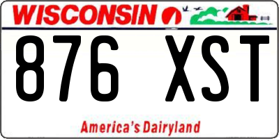 WI license plate 876XST