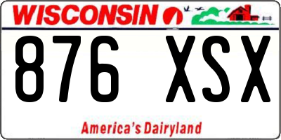 WI license plate 876XSX