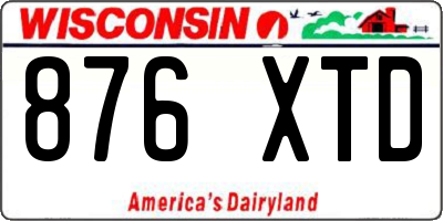 WI license plate 876XTD