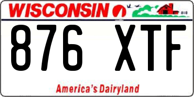 WI license plate 876XTF