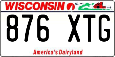 WI license plate 876XTG