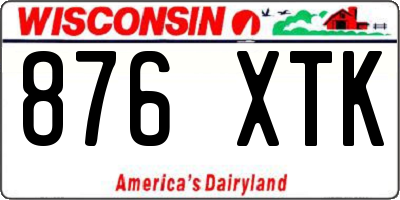 WI license plate 876XTK