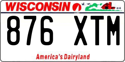 WI license plate 876XTM