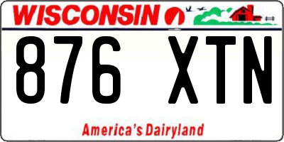 WI license plate 876XTN