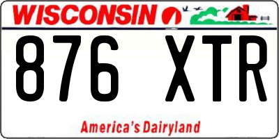 WI license plate 876XTR