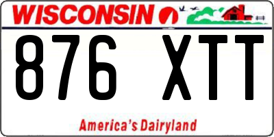 WI license plate 876XTT
