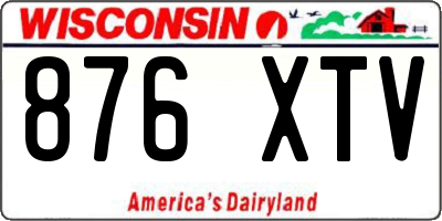 WI license plate 876XTV
