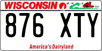 WI license plate 876XTY