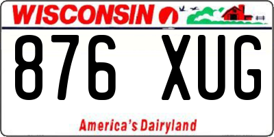 WI license plate 876XUG