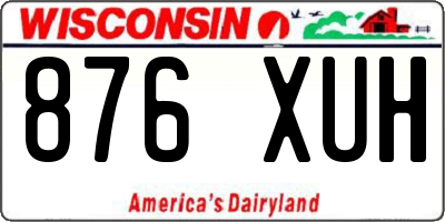 WI license plate 876XUH