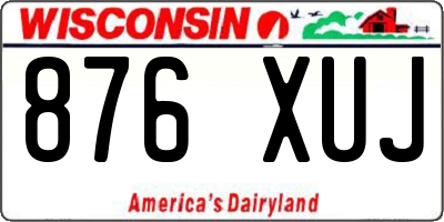 WI license plate 876XUJ