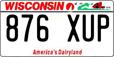 WI license plate 876XUP
