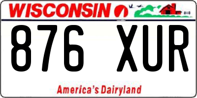 WI license plate 876XUR
