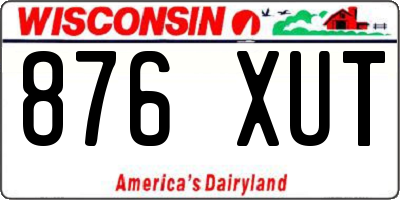 WI license plate 876XUT