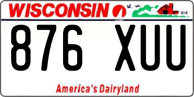 WI license plate 876XUU