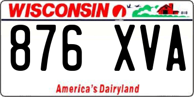 WI license plate 876XVA